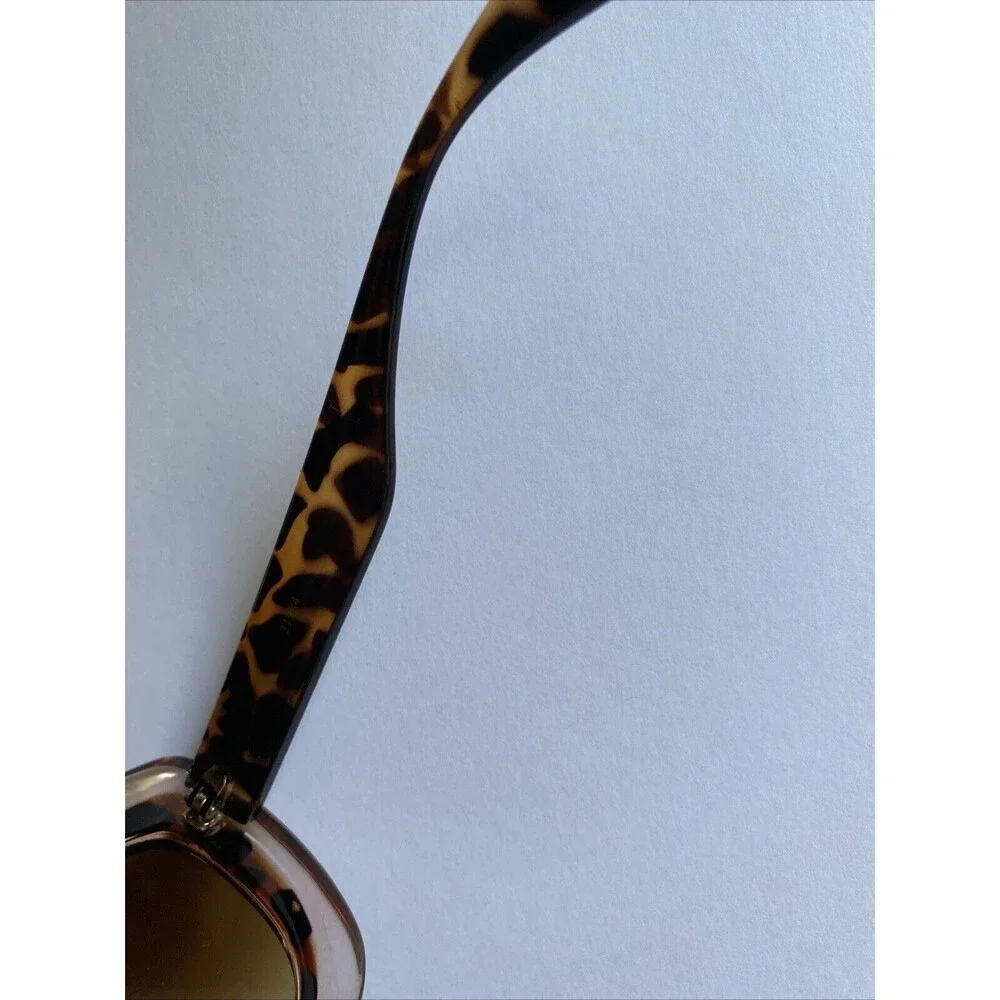 Women's Brown Frosted And Tortoise Shell Sun Glasses